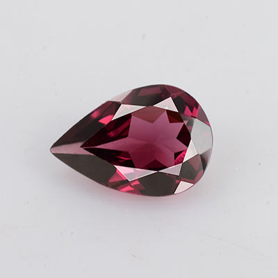 Natural 10x7x3.4mm Faceted Pear Rhodolite Garnet