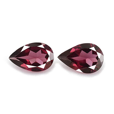 Natural 9x6x3.3mm Faceted Pear Rhodolite Garnet