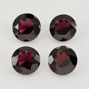 Natural 10x10x4.9mm Faceted Round Rhodolite Garnet