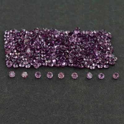 Natural 1.5x1.5x1.10mm Faceted Round Rhodolite Garnet