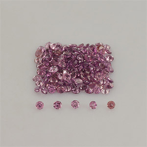 Natural 1.5x1.5x1mm Faceted Round Rhodolite Garnet