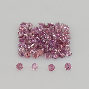 Natural 1.6x1.6x1.2mm Faceted Round Rhodolite Garnet