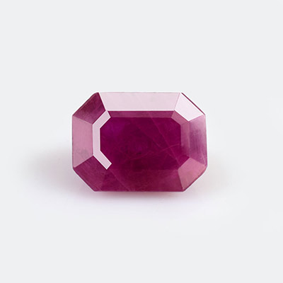 Natural 8.2x6x3.6mm Faceted Octagon Burmese Ruby