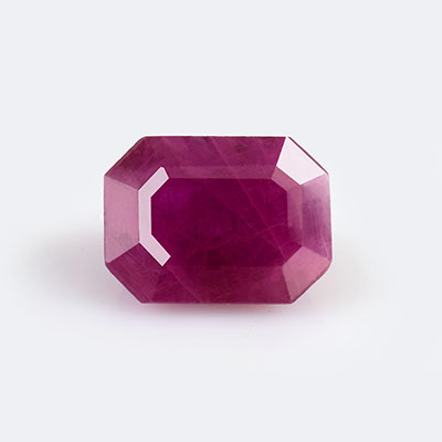 Natural 8x6x3.9mm Faceted Octagon Burmese Ruby