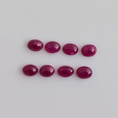 Natural 3.9x2.8x1.9mm Cabochon Oval Ruby