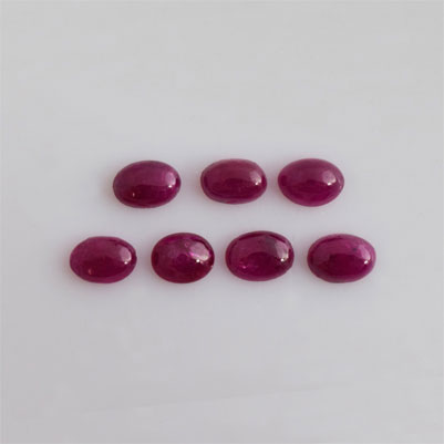 Natural 4.4x3x1.7mm Cabochon Oval Ruby