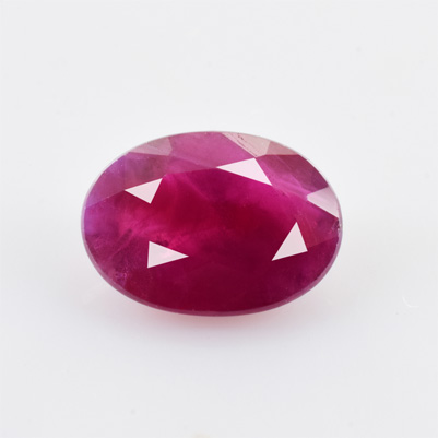 Natural 6.90x5x2.6mm Faceted Oval Burmese Ruby