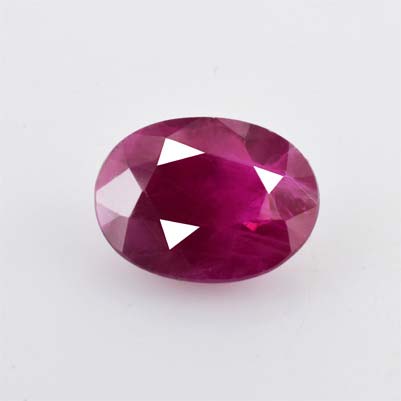 Natural 8x6.10x3.6mm Faceted Oval Burmese Ruby