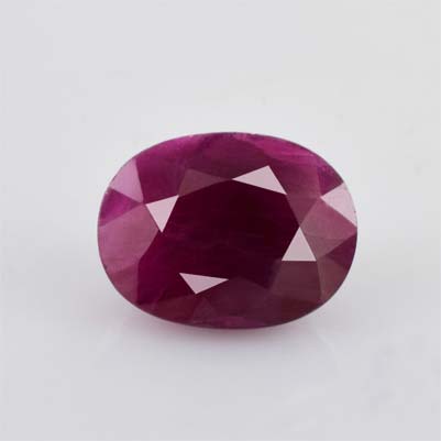 Natural 8.3x6.3x4.5mm Faceted Oval Burmese Ruby