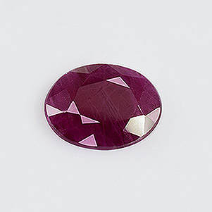 Natural 7.8x5.8x2.8mm Faceted Oval Burmese Ruby