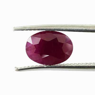 Natural 8.10x5.8x4.10mm Faceted Oval Burmese Ruby