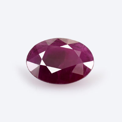 Natural 7.9x6x2.8mm Faceted Oval Burmese Ruby