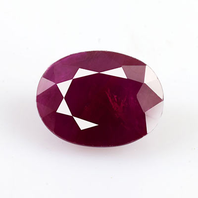 Natural 8.2x6.3x4mm Faceted Oval Burmese Ruby