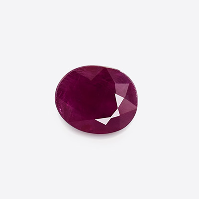 Natural 6x4.9x3.5mm Faceted Oval Burmese Ruby