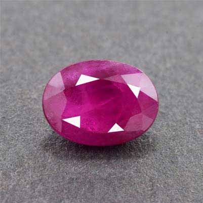 Natural 7x5.2x3.4mm Faceted Oval Burmese Ruby