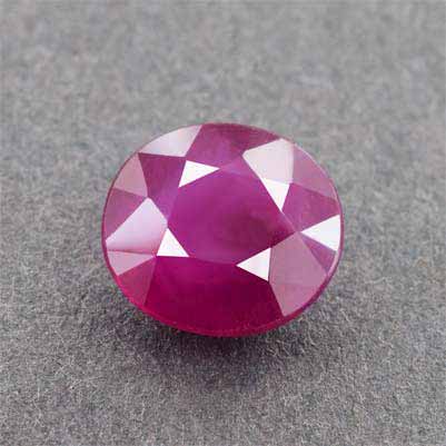 Natural 7.3x6.7x3.7mm Faceted Oval Burmese Ruby