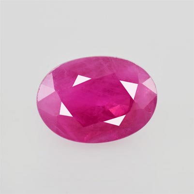 Natural 7.2x5.2x4.3mm Faceted Oval Burmese Ruby