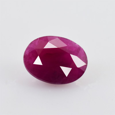 Natural 6.9x5.3x3.3mm Faceted Oval Burmese Ruby