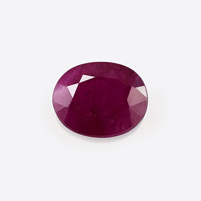 Natural 6.5x5.3x3.1mm Faceted Oval Burmese Ruby