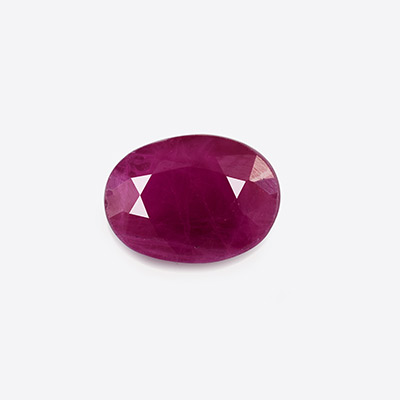 Natural 7x5.1x2.9mm Faceted Oval Burmese Ruby