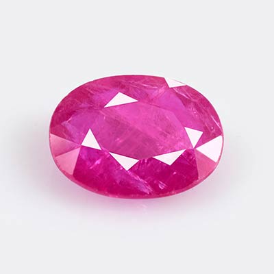 Natural 8.2x6.3x2.5mm Faceted Oval Burmese Ruby