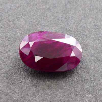 Natural 10.5x6.8x3.10mm Faceted Oval Burmese Ruby