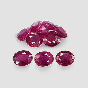 Natural 5x4x2.5mm Faceted Oval Ruby