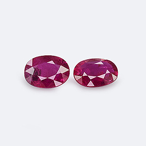 Natural 7x5x3.10mm Faceted Oval Ruby