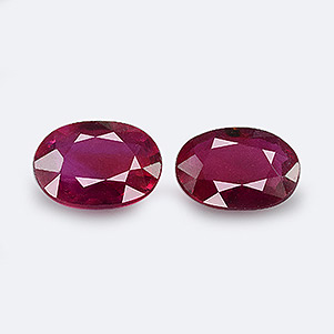 Natural 7x5x3.10mm Faceted Oval Ruby