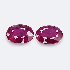 Natural 7x5x2.6mm Faceted Oval Ruby