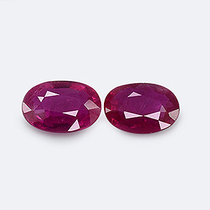 Natural 7x5x2.10mm Faceted Oval Ruby