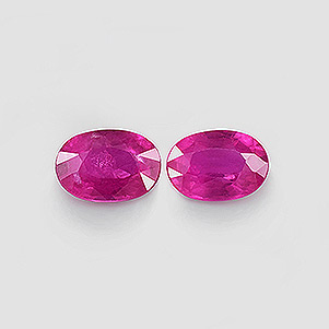 Natural 6x4x2.9mm Faceted Oval Ruby