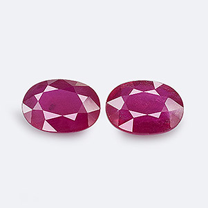 Natural 7x5x2.9mm Faceted Oval Ruby