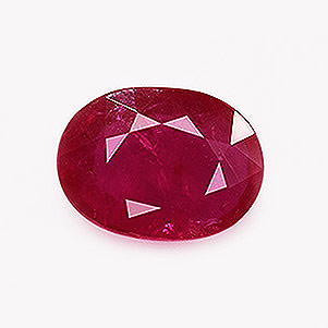 Natural 7x5x2.5mm Faceted Oval Burmese Ruby