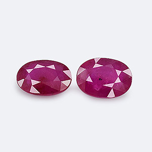 Natural 7x5x3.5mm Faceted Oval Ruby