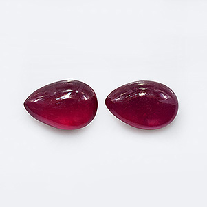 Natural 12.2x8.2x4mm Cabochon Pear Ruby