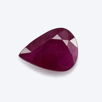 Natural 7.7x5.7x3mm Faceted Pear Burmese Ruby