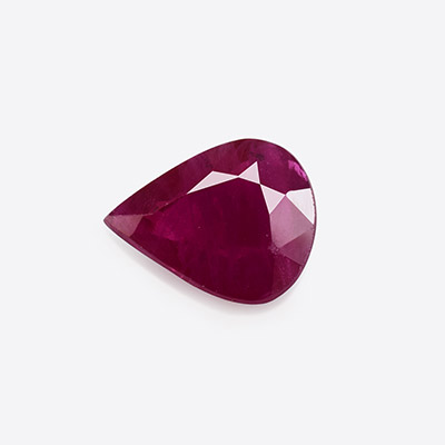 Natural 6.7x5.3x2.8mm Faceted Pear Burmese Ruby