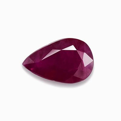 Natural 8x5.2x2.8mm Faceted Pear Burmese Ruby