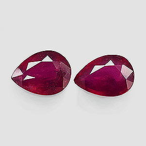 Natural 8x6x3.9mm Faceted Pear Ruby