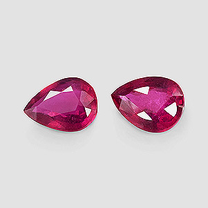 Natural 8x6x3.8mm Faceted Pear Ruby