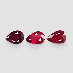 Natural 6x4x2.9mm Faceted Pear Ruby