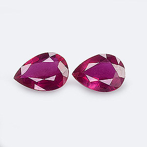 Natural 7x5x2.5mm Faceted Pear Ruby