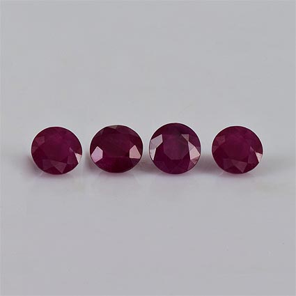 Natural 5.5x5.5x3.5mm Faceted Round Ruby