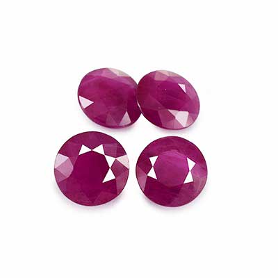 Natural 5.5x5.5x2.5mm Faceted Round Ruby