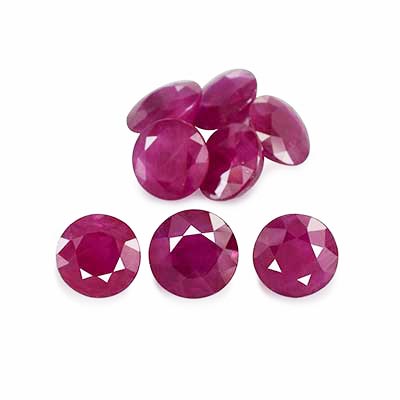 Natural 5.5x5.5x3.2mm Faceted Round Ruby