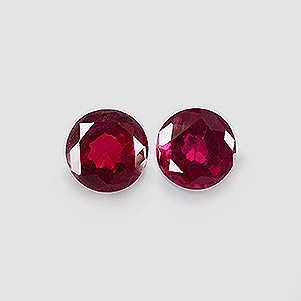 Natural 5x5x3.2mm Faceted Round Ruby