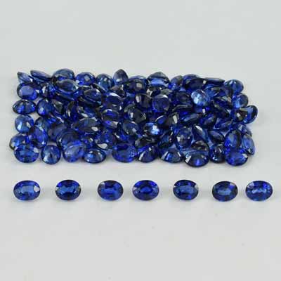 Natural 4x3x2mm Faceted Oval Sapphire