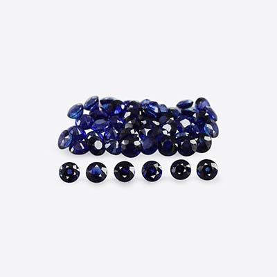 Natural 3x3x2.1mm Faceted Round Sapphire