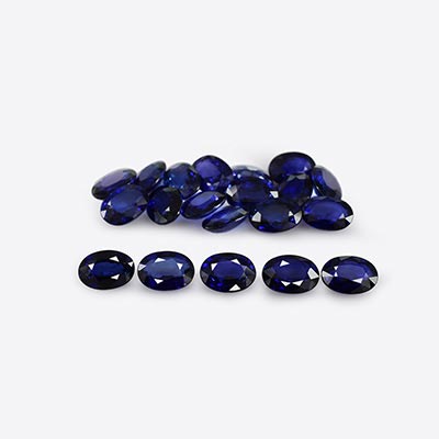 Natural 7x5x2.7mm Faceted Oval Sapphire